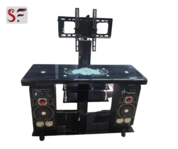 Television Table with Built-In Speakers